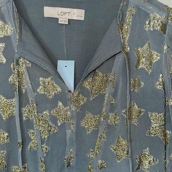 LOFT Shimmer Star Tiered Dress - Picture 3 of 7